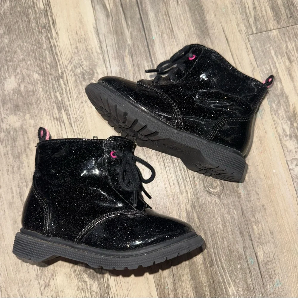 Wonder Nation Glittery Black Kids Boots